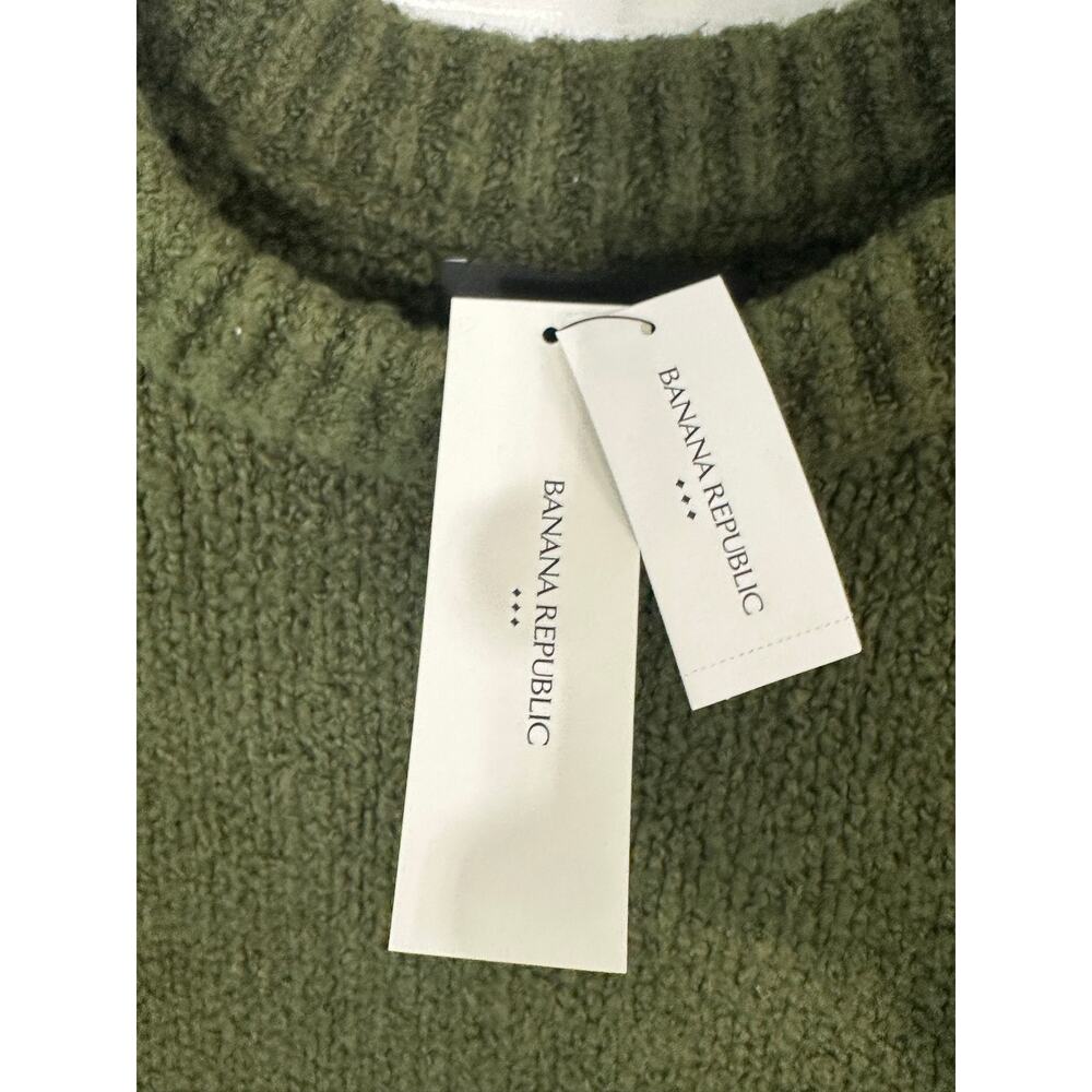 BANANA REPUBLIC Boucle Pullover Sweater Bright Moss Green - Sz Medium - NWT - Picture 3 of 6